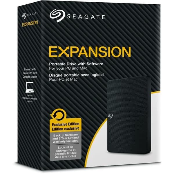 Seagate 4TB portabel expansion USB3.0 extern hårddisk + gratis dataåterställning