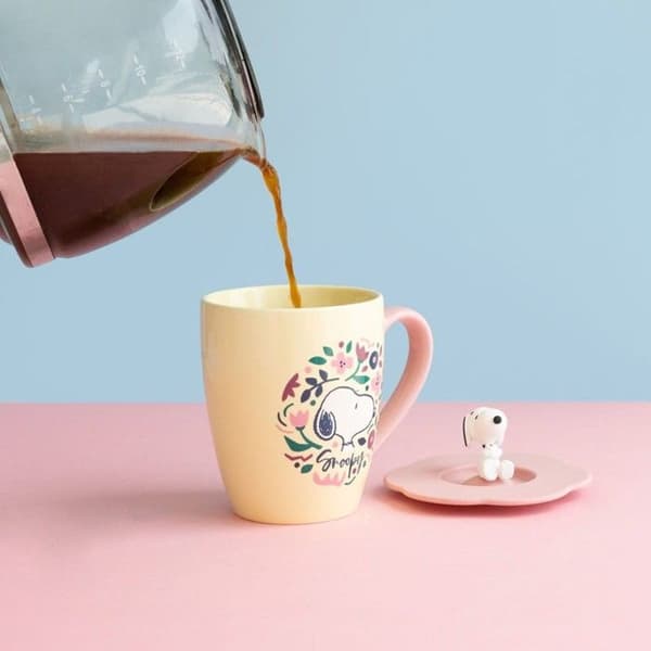 Mugg med lock Erik Snoopy Premium