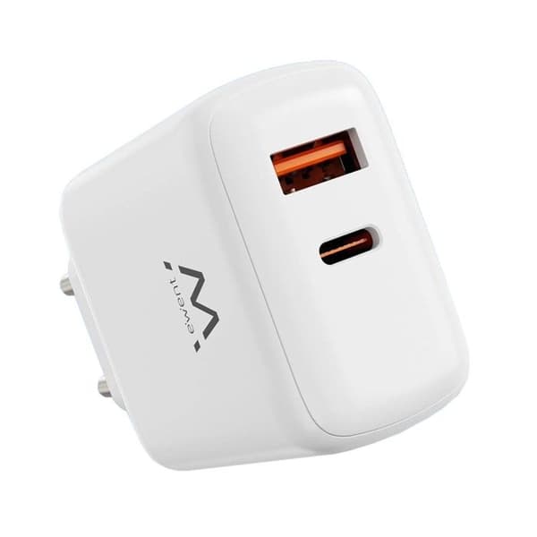 Laddare Ewent EW1329 45W USB-A/USB-C Vit