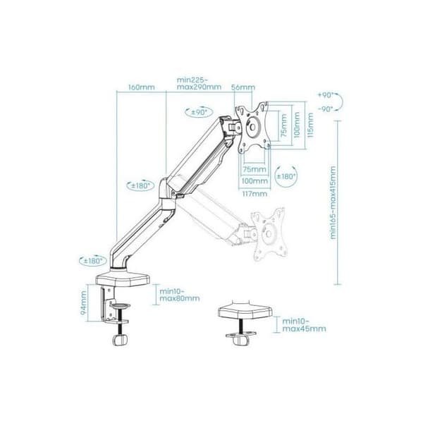 Monteringstöd för skärm TooQ 17"-32"