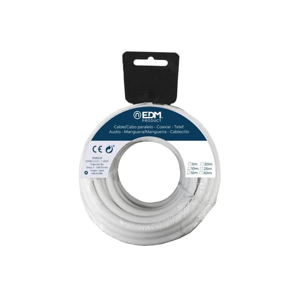 Spole Kabel Parallel 2x1,5mm Vit 20m (ljud)