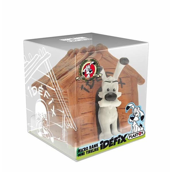 Mini Spargris - Idefix - PVC - Höjd 7,5 cm - Brun - Blandad