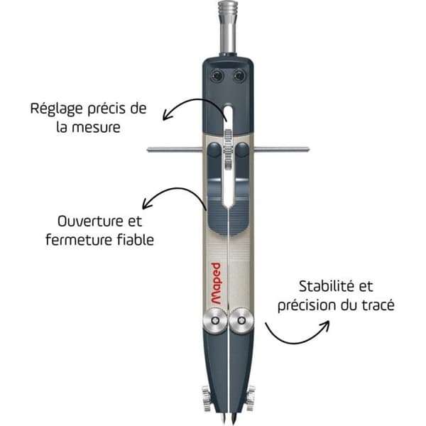 Kompass teknik - Justerbar baluster - Precision - Metall - Maped