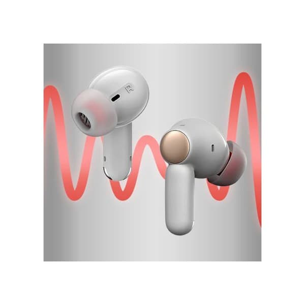 Ether 3 Pro Bluetooth-hörlurar med ENC 35h batteritid Vit - Plast - True Wireless - Touchkontroll - In-ear