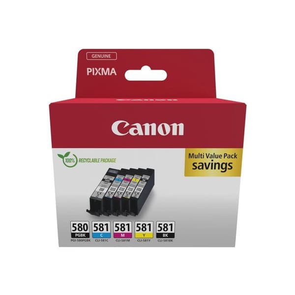 Canon PGI-580BK/CLI-581 bläckpatron - 5-pack
