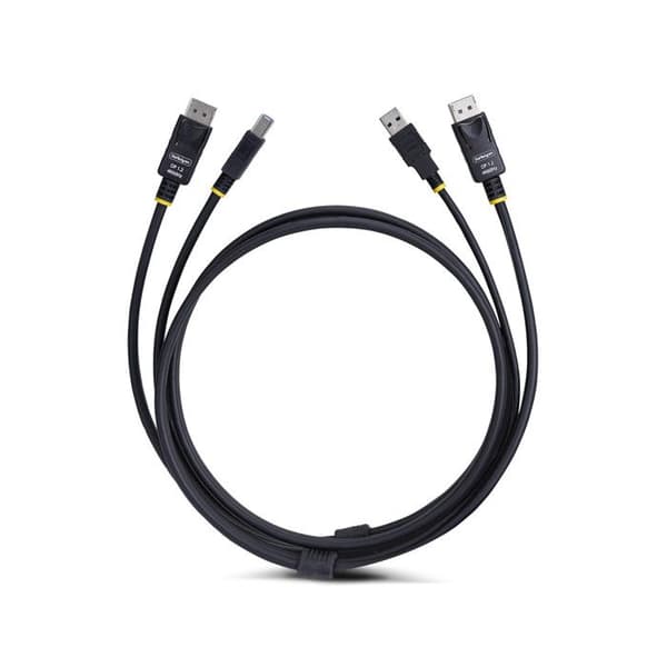 KVM-kabel - STARTECH.COM - 3m - DisplayPort 4K 60Hz - USB 5Gbps - Svart
