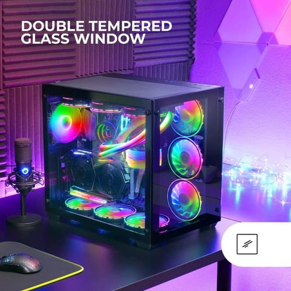 PC Chassi - Mars Gaming - MCV3 - E-ATX - Dubbelglas - XXL Kapacitet
