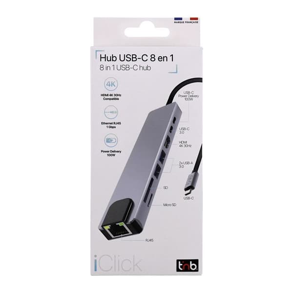 T'nB - USB-C Hub 8 i 1 - iClick