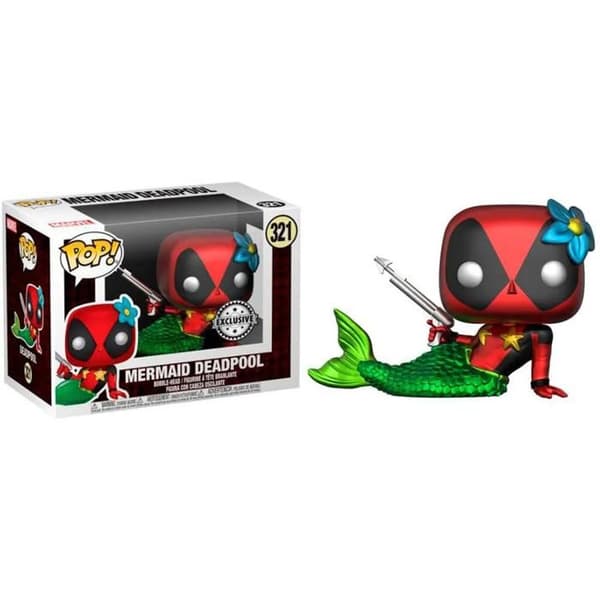 Figurine Pop & Tee - Marvel - Deadpool Sjöjungfru - Specialutgåva - Multicolor
