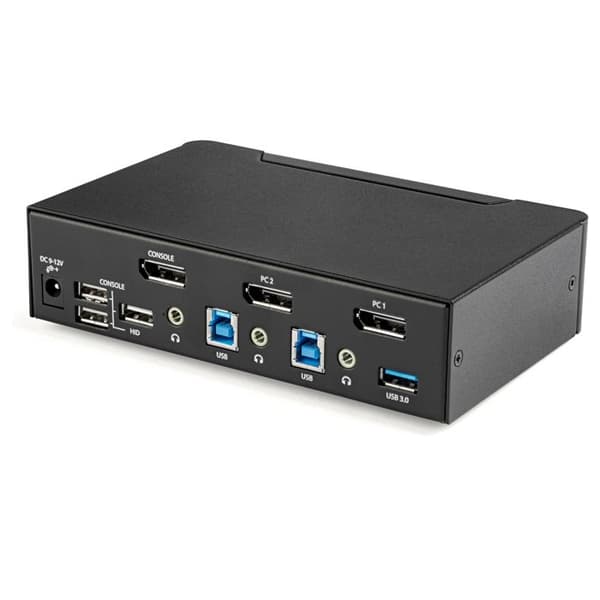 KVM-switch - StarTech.com - 2 portar - DisplayPort 4K 60 Hz - USB 3.0-hubb - Kompatibel med Windows/Mac/Linux