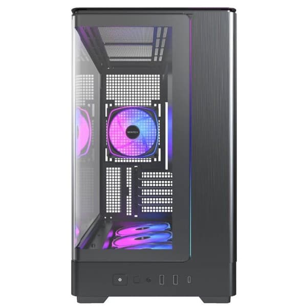 Mellanstor datorlåda svart - Montech - Montech King 15 Pro - mATX / mini-ITX format - Stål, härdat glas