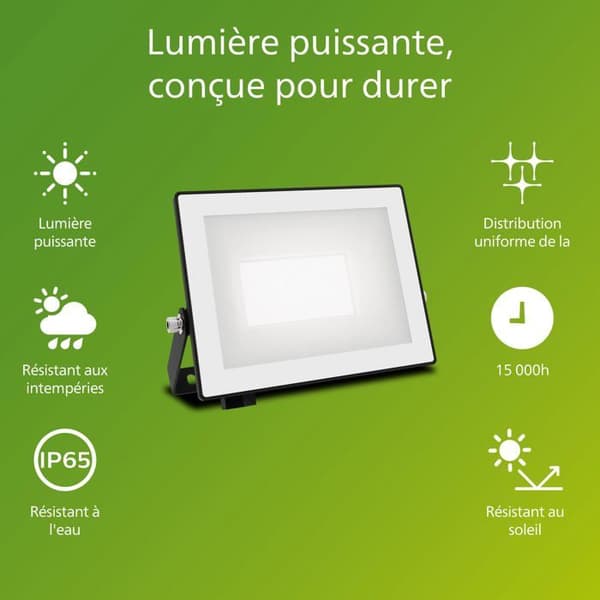 Utomhusprojektor - Philips - Lois - 20W - 5000K - Svart
