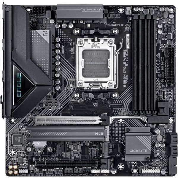 Moderkort - GIGABYTE - B850M EAGLE WF6E - Format Micro-ATX - Chipset AMD B850 - DDR5 & PCIe 5.0 - WiFi 6E