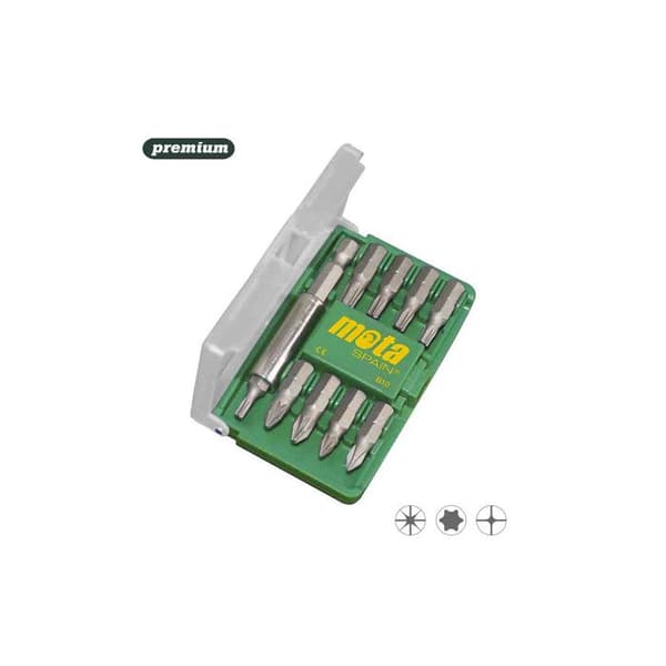 Nio olika komplettset + adapter. B10 Mota