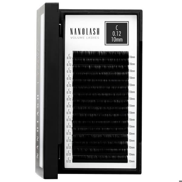 Fransar - NANOLASH - Volymfransar - 0.12 C - 10mm - Svart
