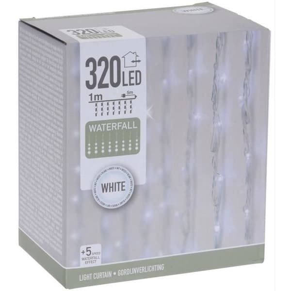 Home & Styling Julbelysning Cascade 220 leds 1 meter vit