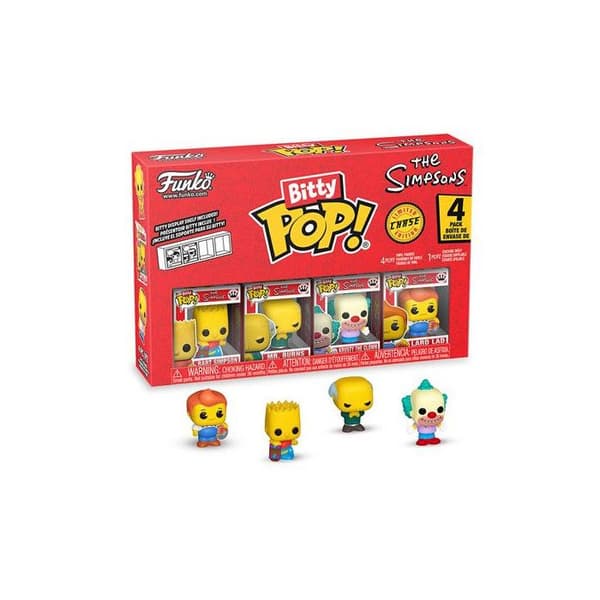 Pack med 4 Funko Bitty Pop Simpsons Bart-figurer