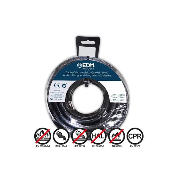 Flexibel elsladd 4mm svart utan halogen 5m