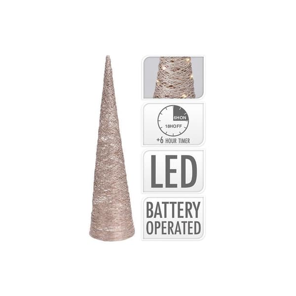 Konaformad Träd Med 40 Leds 80cm Guld