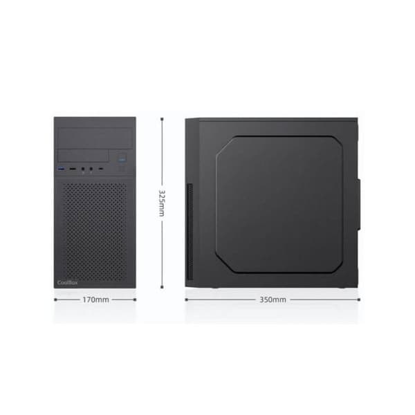 CoolBox M680 MicroATX PC-chassi USB-C 3.2 Gen1 500W strömförsörjning
