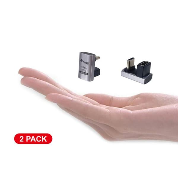 USB-C-adapter - EQUIP - 2-pack - 40 Gbit/s - 240 W - Plug and Play