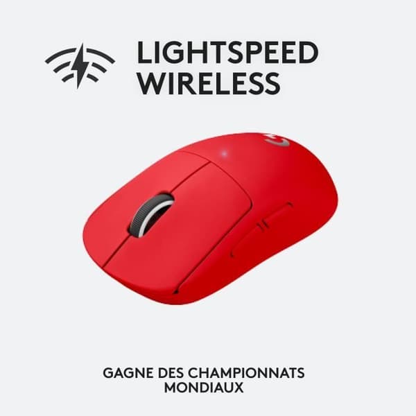 Sourcemus - Trådlös - Logitech G - G Pro X Superlight - Röd