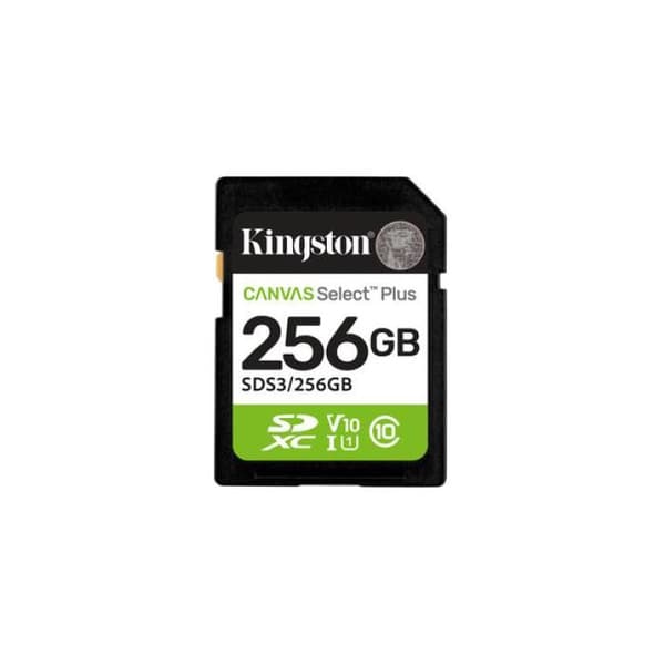SD-kort - KINGSTON - Canvas Select Plus - 256 Go - Klass 10 - 150 Mo/s