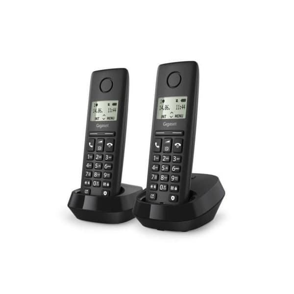 Gigaset basic 100 DUO - Fast telefon 2 handsets Svart
