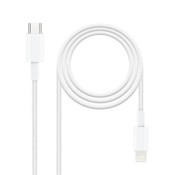USB-kabel - Nanocable - 10.10.0600 - 0,5 m - Lightning - USB C - Vit
