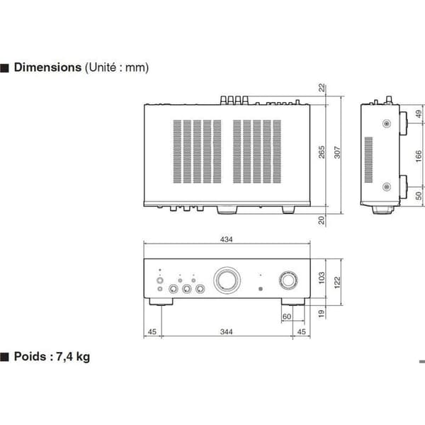 Amplifier - DENON - PMA600NESPE2 - Bluetooth - Push-pull krets - Grå