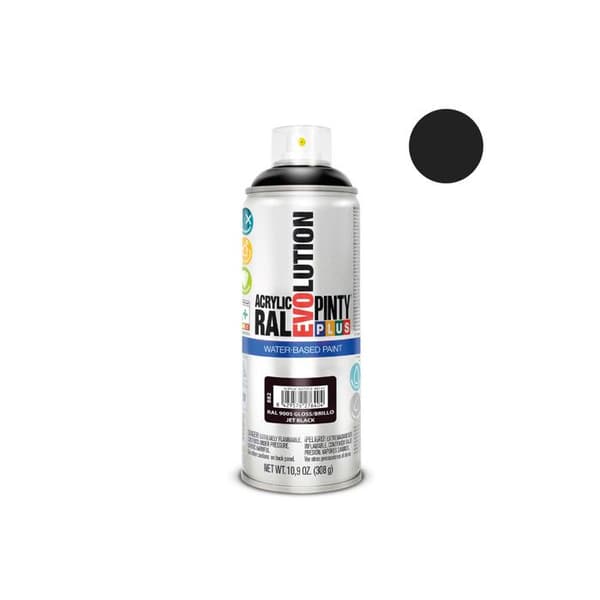 Pintyplus Evolution Vattenbaserad Sprayfärg 520cc Ral 9005 Mörk Svart