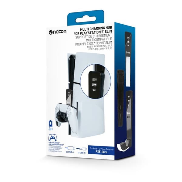 Laddningsstöd - NACON - PS5 - Vit - USB-C - 2 USB-A 2.0-portar