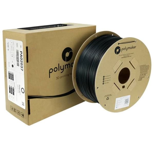 Filament 3D - POLYMAKER - PolyLite PLA - Äkta svart - 1,75 mm - 3 kg - Hög hållfasthet