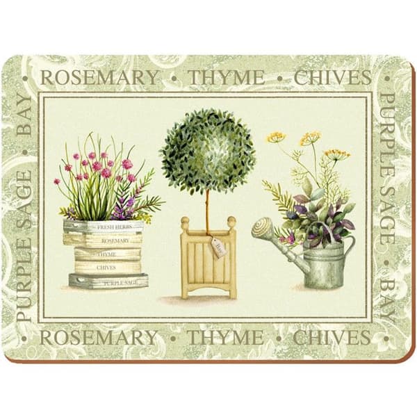 Bordstabletter - CREATIVE TOPS - Topiary - 4 stycken - Svart - Rektangulär - Tvättbar