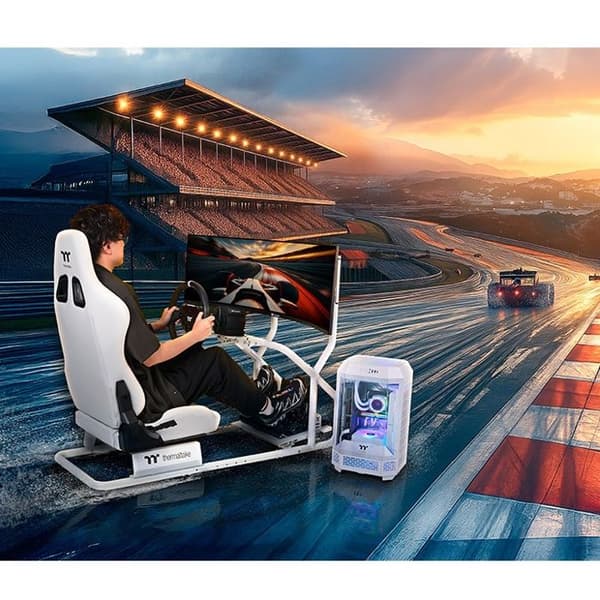 Thermaltake GR300 Snow – Skärmstativ för simuleringscockpit