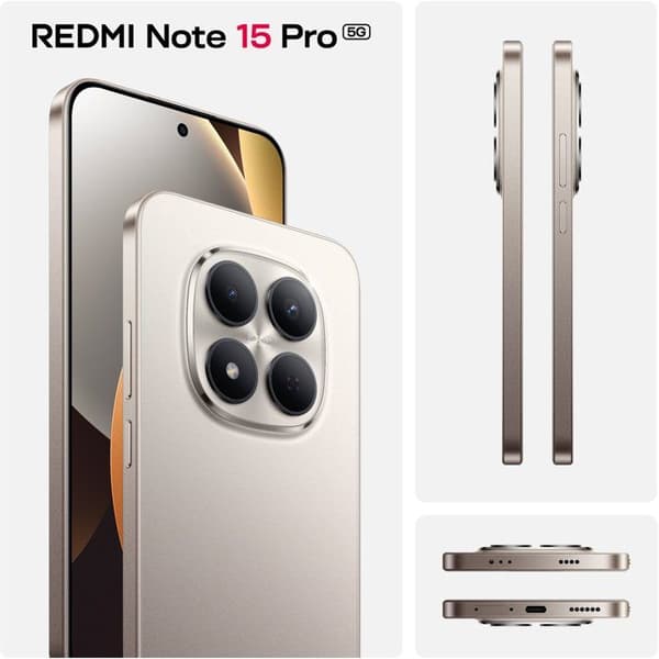 XIAOMI - Redmi Note 15 Pro 5G - 8 / 256 Go - Grå Titan
