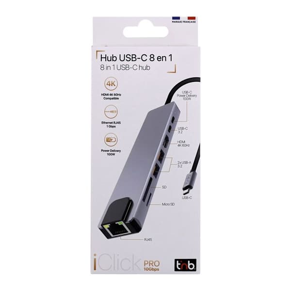 T'nB - USB-C Hub 8 i 1 - iClick Pro