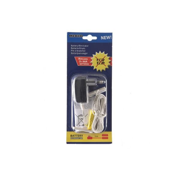 Transformator-adapter för 3v 2xaaa batterier för inomhusbruk