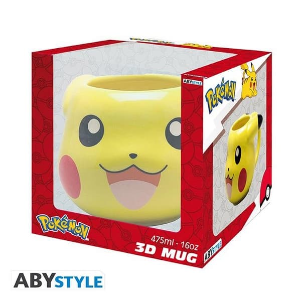 Mugg - Pokémon - Pikachu 3D - Gul - Keramik - Diskmaskinssäker