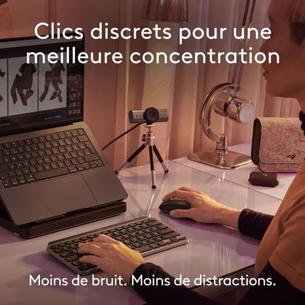 Mus - Logitech - MX Anywhere 3S - Bluetooth - 8000 PPP - USB-C - Ljusgrå