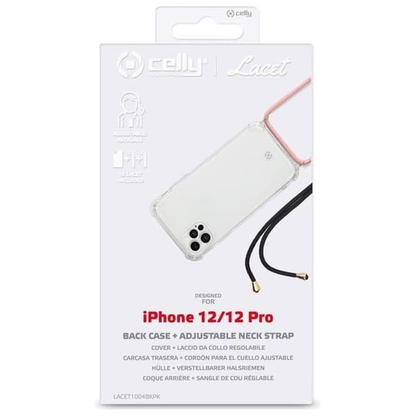 CELLY Cover iPhone 12 Pro Max TRANSP. Cordon Rose