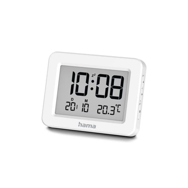 Väckarklocka - Kos - LCD - Vit - Touchsensor för snooze-funktionen