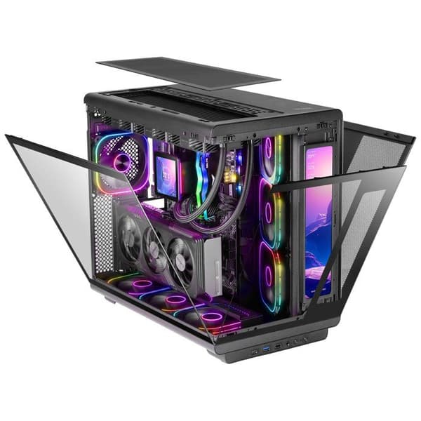 PC-chassi - MARS GAMING - MC-REVMAX - IPS-skärm 11,8" - 4 ARGB-fläktar - GPU 420 mm
