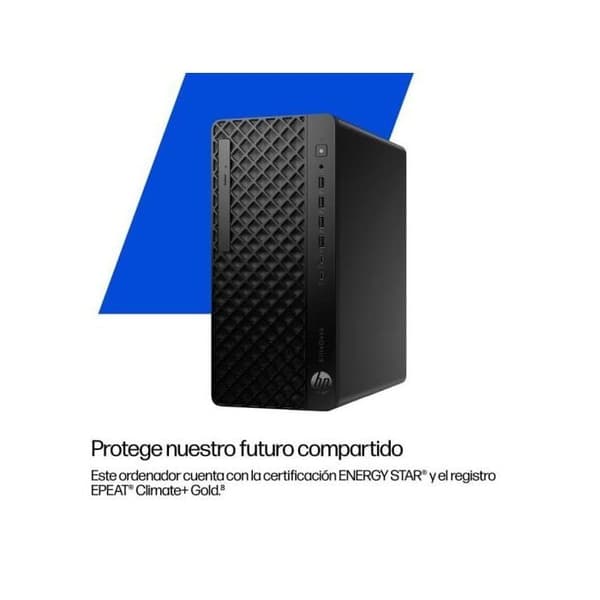 Skrivbordsdator - HP - D04RPET - PC-chassi - Sidopaneler - Svart