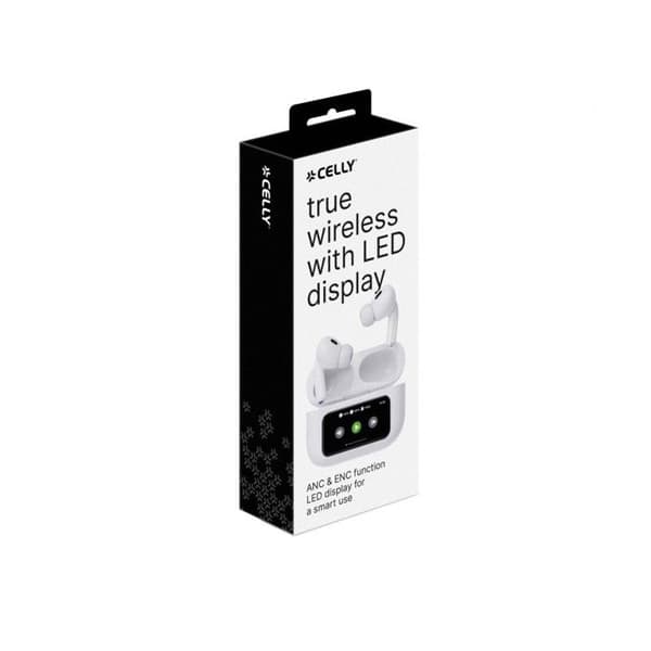 Bluetooth-hörlurar - CELLY - SOUNDLED - True Wireless - ANC - ENC - Vit