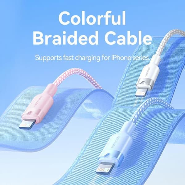 Elektronisk kabel - Vention - 480 Mbps - 12 stift - iPhone 14, iPhone 14 Pro, iPhone 14 Plus, iPhone 14 Pro Max