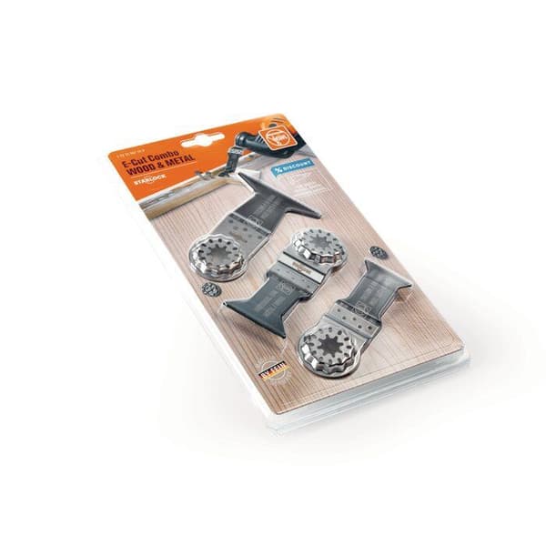 Sågarblad - Combo Starlock E-Cut - Trä och metall - 3 bitar - Fein