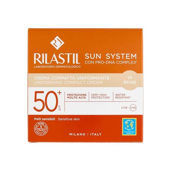 Foundation compact - Rilastil - Sun Sys Ppt 50+ - Beige - Hög täckning - SPF 50