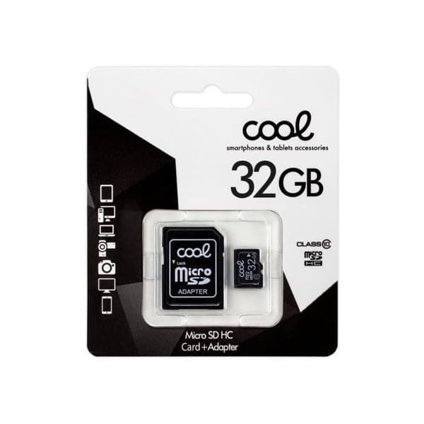 Cool MicroSDHC 32GB Klass 10 + Adapter