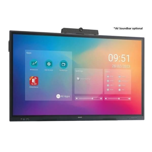 LCD-skärm - SHARP - PN-LC652 - 65 tum - 4K Ultra HD - Touchscreen Android 11